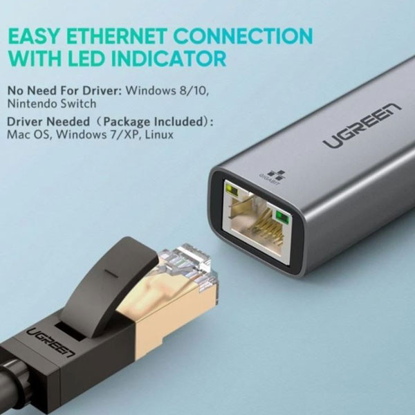 مبدل USB-C به Ethernet یوگرین مدل CM199-50737