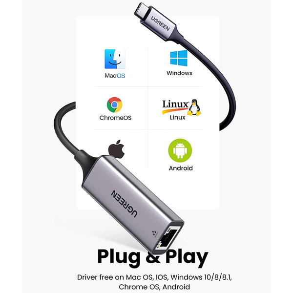 مبدل USB-C به Ethernet یوگرین مدل CM199-50737