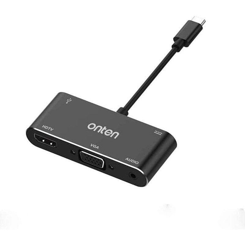 مبدل USB-C به HDMI/VGA/AUX/USB3.0 اونتن مدل OTN-9573S