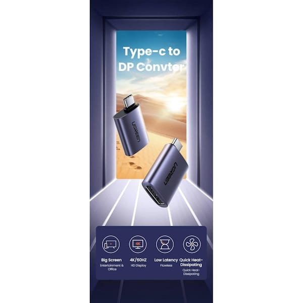 مبدل USB-C به Mini Display Port یوگرین مدل US321 کد 70451