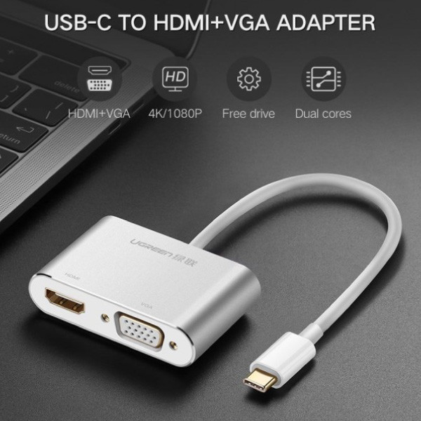 مبدل USB -C به VGA/HDMI یوگرین مدل 30843-MM123