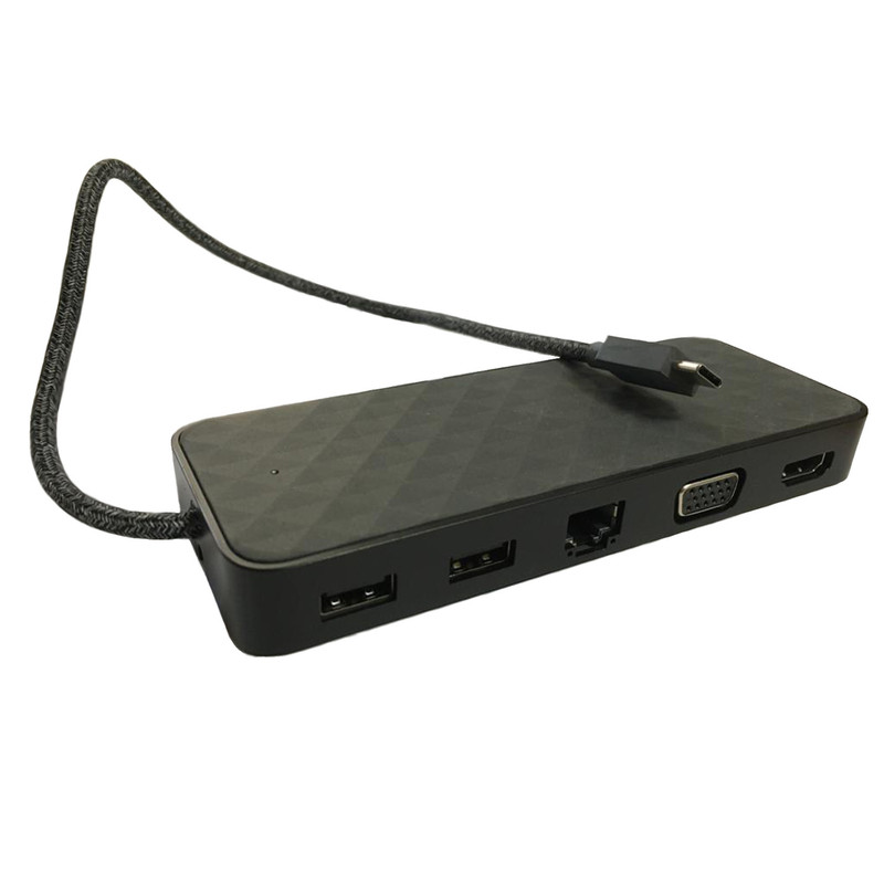 مبدل USB-C به HDMI / VGA / LAN / USB-C / USB-A اچ پی مدل Travel Dock