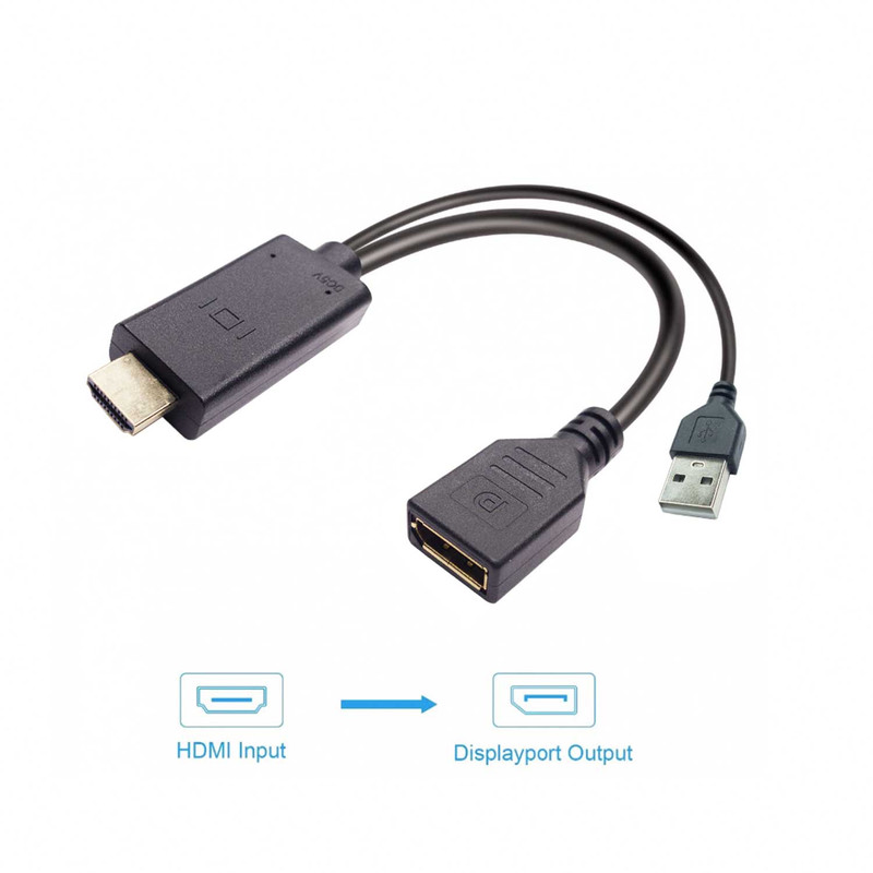مبدل HDMI به Display-Port مدل 2x4-K