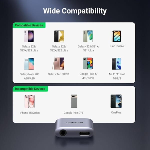 مبدل USB-C به جک 3.5 میلی متر یوگرین مدل CM231-60164