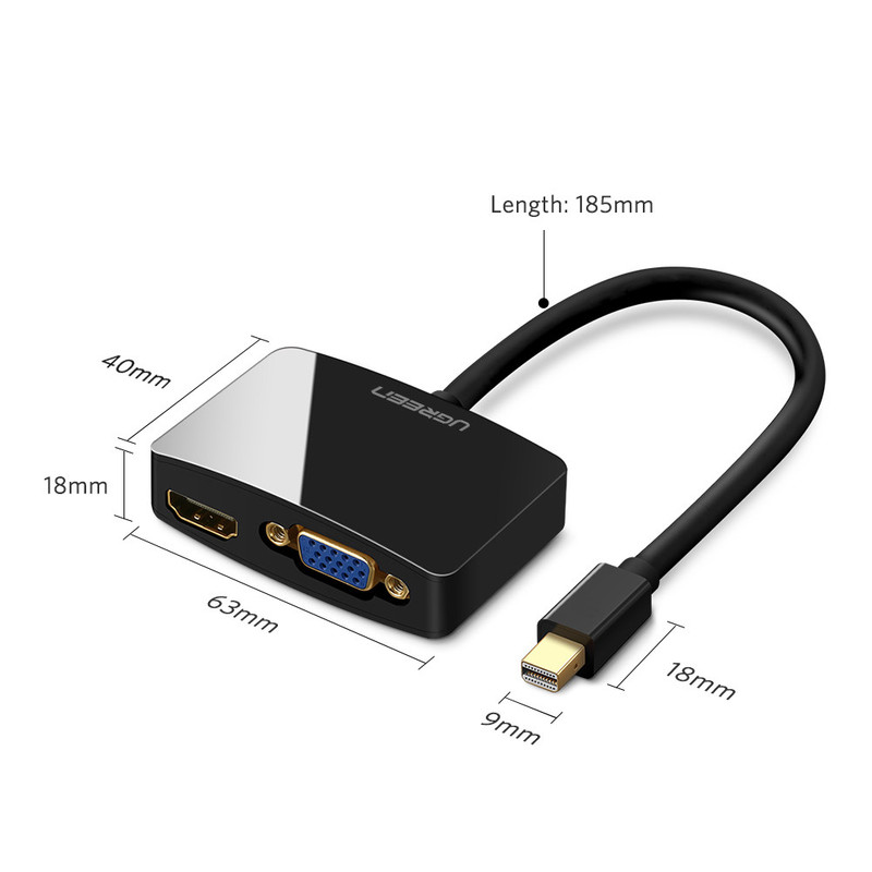 مبدل Mini Displayport به VGA/HDMI یوگرین مدل 10439