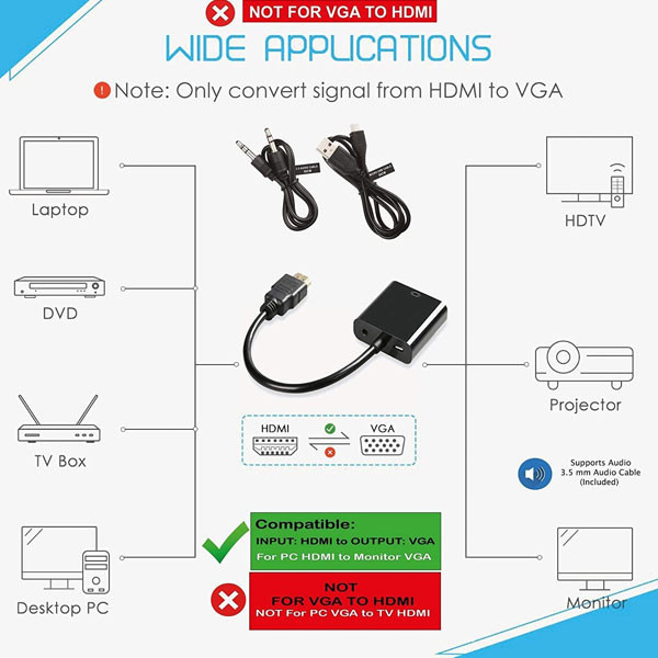مبدل HDMI به VGA فرانت مدل FN-HVAM