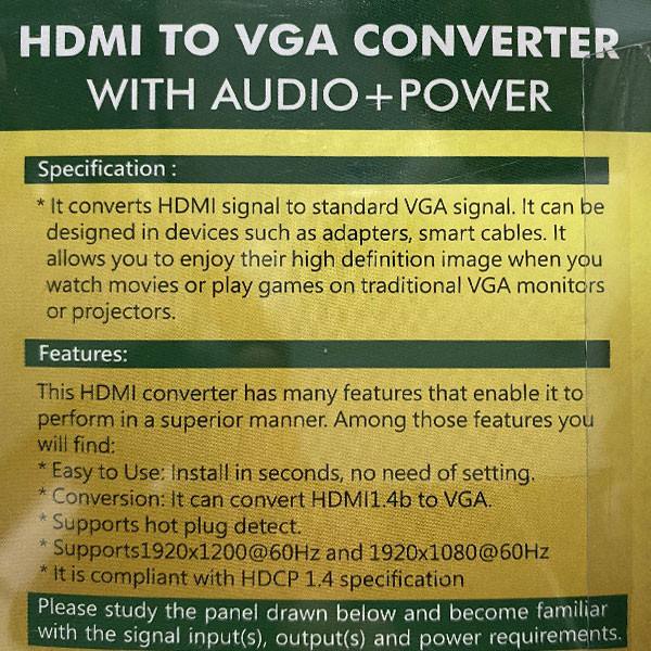 مبدل HDMI به VGA فرانت مدل FN-HVAM