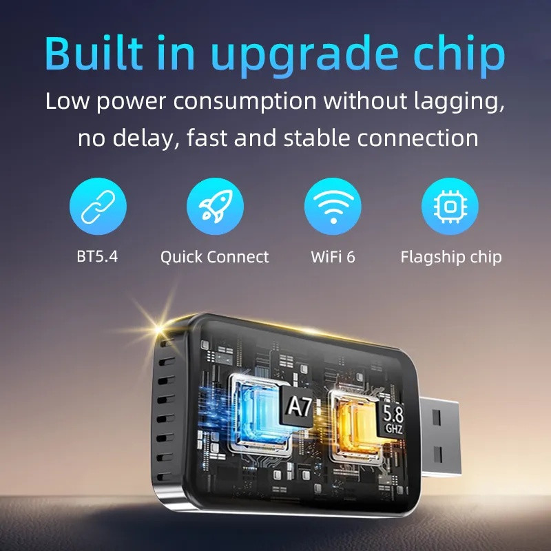 کارپلی و اندروید اتو مدل CP/AA M10 2in1 Carplay/Android Auto به همراه مبدل USB به USB-C