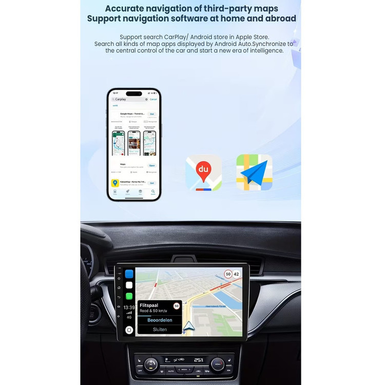 کارپلی و اندروید اتو مدل CP/AA M10 2in1 Carplay/Android Auto به همراه مبدل USB به USB-C