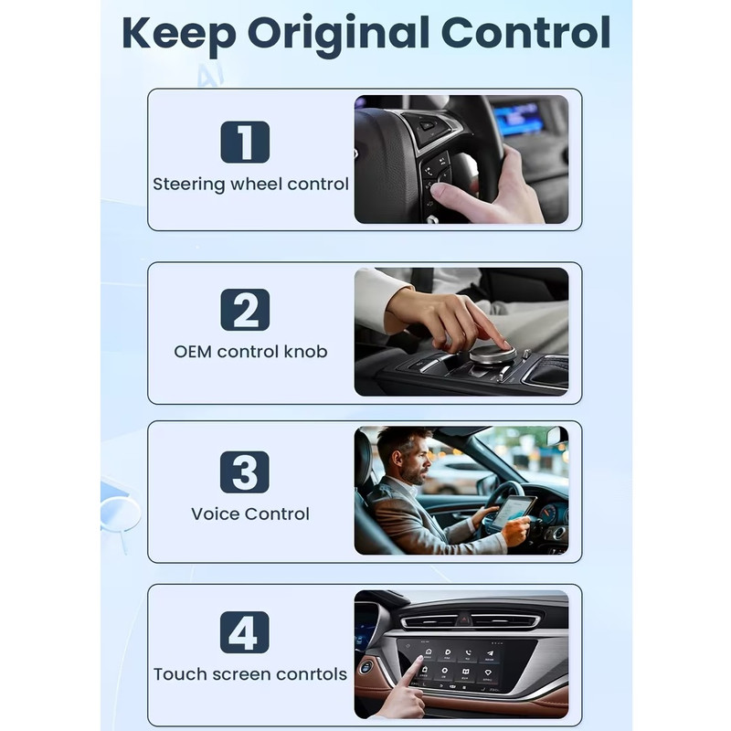 کارپلی و اندروید اتو مدل CP/AA M10 2in1 Carplay/Android Auto به همراه مبدل USB به USB-C