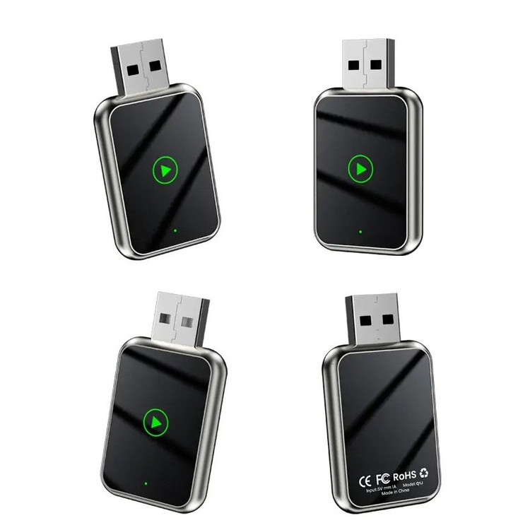 کارپلی و اندروید اتو مدل Wireless CarPlay/Android Auto Q1J به همراه مبدل USB به USB-C