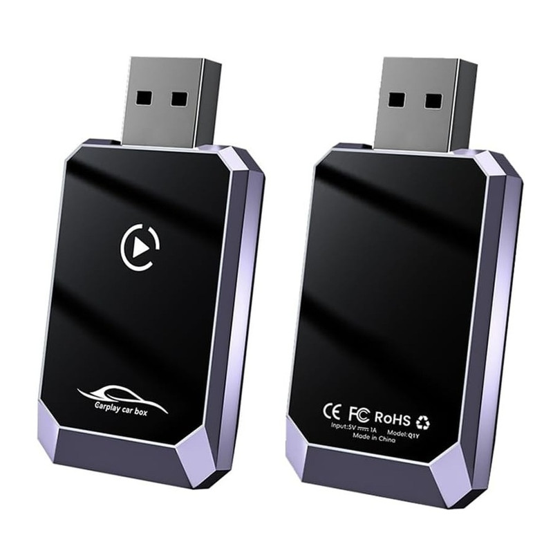 کارپلی و اندروید اتو مدل Wireless CarPlay/Android Auto Q1Y به همراه مبدل USB به USB-C