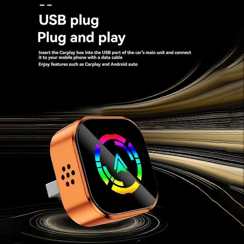 کارپلی و اندروید اتو مدل Wireless CarPlay/Android Auto Q1A به همراه مبدل USB به USB-C