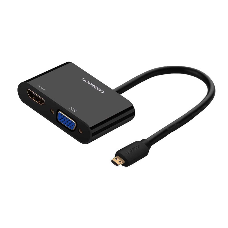 مبدل micro HDMI به VGA/HDMI یوگرین مدل 30355