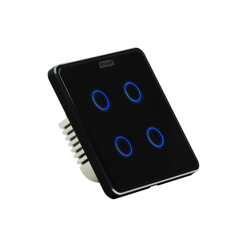 کلید هوشمند تویا مدل چهارپل Zigbee طرح curve کد 2211044