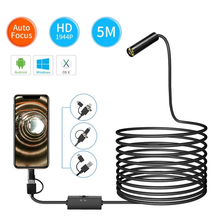 دوربین آندوسکوپی مدل شلنگی اتوفوکوس کد 360Degrees 10M HD