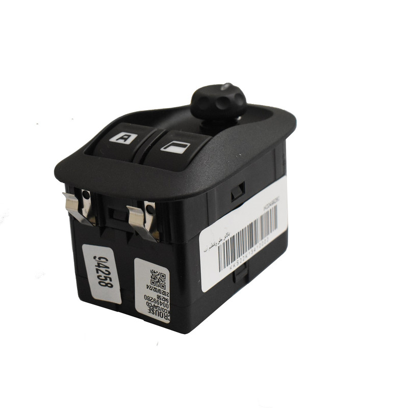 کلید شیشه بالابر جلو و تنظیم آینه کروز + کد CR 33061201 مناسب برای پژو 206 تیپ 5