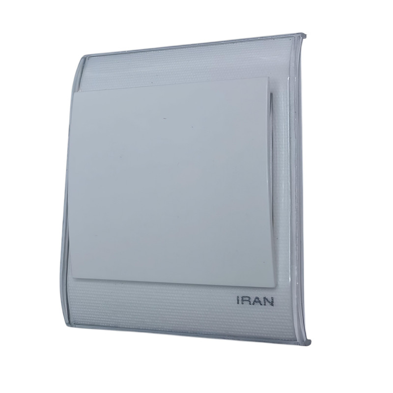 کلید تک پل ایران الکتریک مدل ترنسپرنت بسته 10 عددی