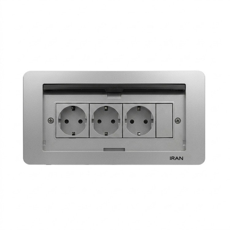 پریز برق ارت دار ایران الکتریک مدل کابینتی دیاموند کد M7