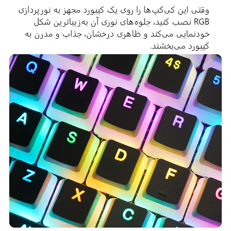کلید یدکی کیبورد مدل Pudding بسته 117 عددی