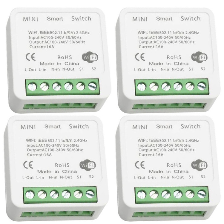 کلید هوشمند توکار مدل WiFi 16A بسته 4 عددی