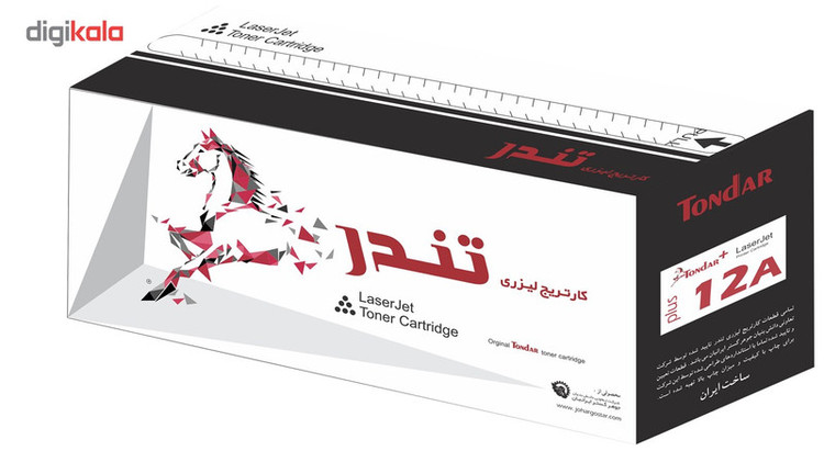 تونر مشکی تندر مدل 12A ظرفیت2500 برگی گارانتی دوساله تعویض