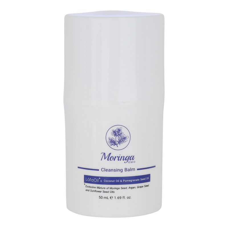 کرم پاک‌کننده آرایش صورت مورینگا امو مدل LafaOil حجم 50 میلی‌لیتر، مناسب استفاده روزانه و حاوی عصاره نارگیل و ویتامین A مناسب برای انواع پوست