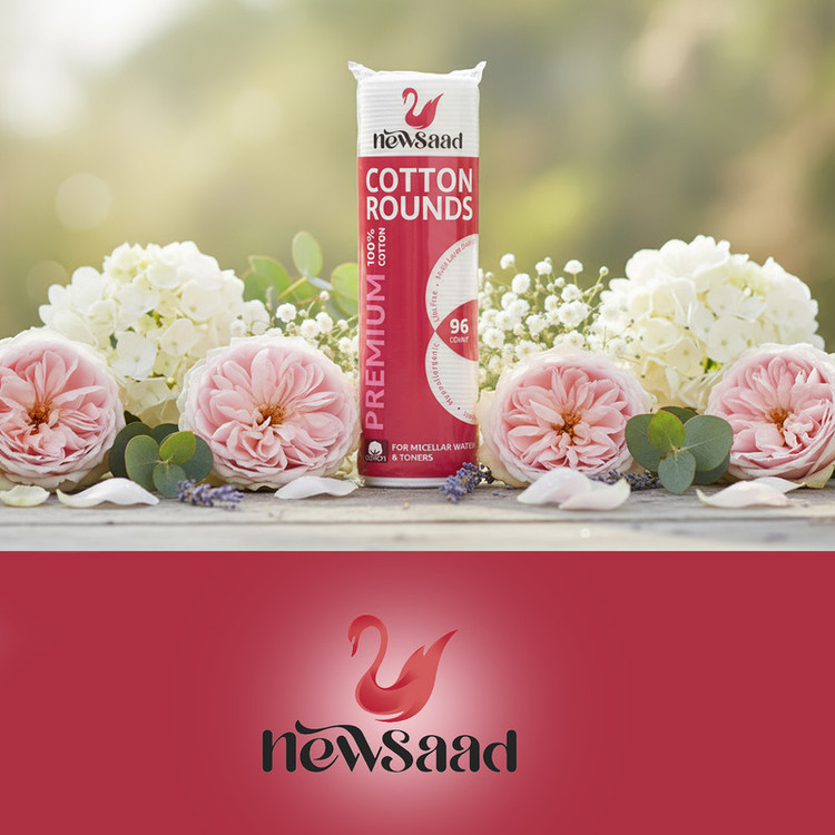 پد پاککننده آرایش صورت نیوساد مدل Cotton-Rounds پنج بسته 96 عددی