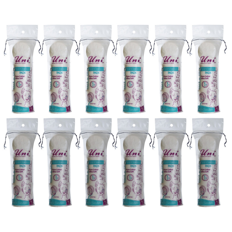 پد پاک کننده آرایش یونی لد مدل Ultra Soft دوازده بسته 80 عددی
