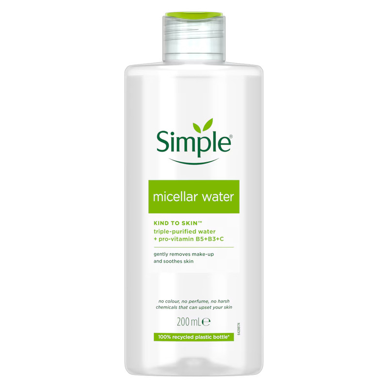 میسلار واتر سیمپل مدل Kind to Skin مناسب انواع پوست حجم ۲۰۰ میلی لیتر