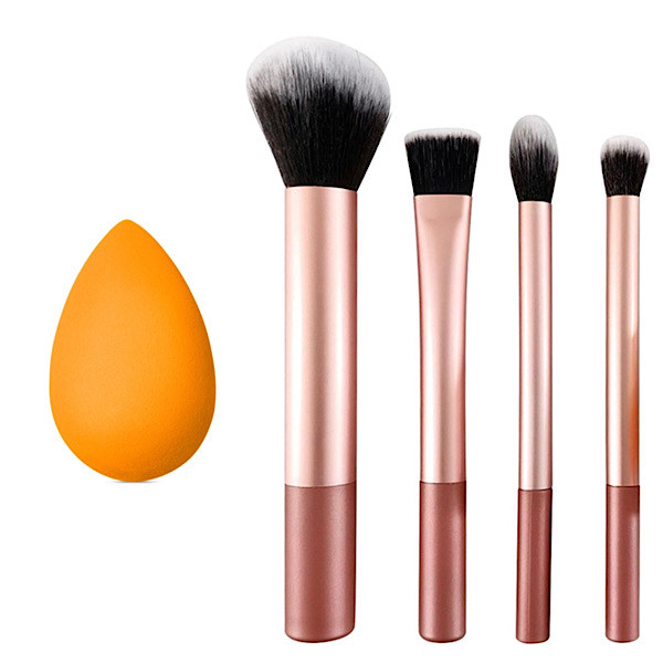 ست برس و پد آرایشی مینیسو مدل c456 مجموعه 5 عددی