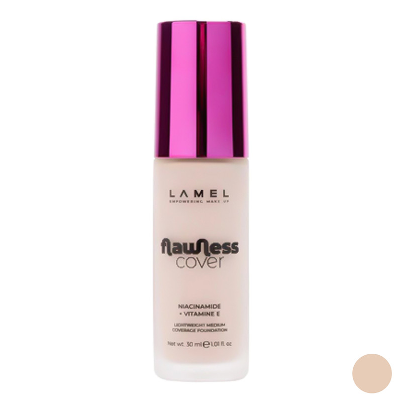 کرم پودر مایع لامل مدل Flawless Cover شماره 05 مناسب برای انواع پوست حجم 30 میلیلیتر