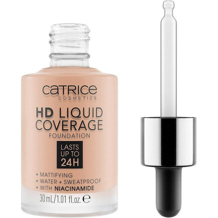 کرم پودر کاتریس سری HD مدل Liquid Coverage شماره 020