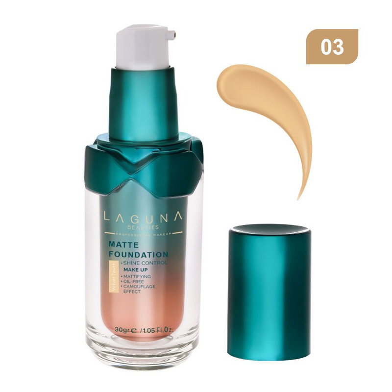 کرم پودر مایع لاگونا مدل MATTE شماره LMF03 مناسب برای پوست چرب و مختلط وزن 30 گرم