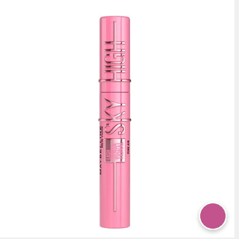 ریمل حجم دهنده و حالت دهنده ضد آب میبلین مدل Sky High Pink رنگ صورتی