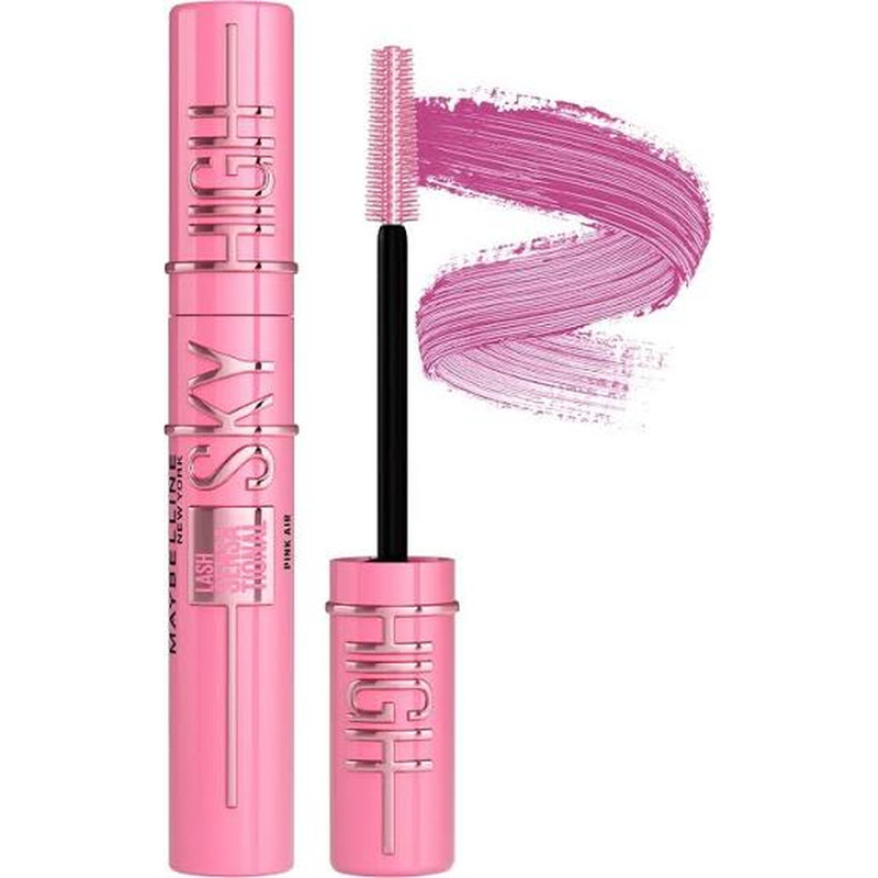 ریمل حجم دهنده و حالت دهنده ضد آب میبلین مدل Sky High Pink رنگ صورتی
