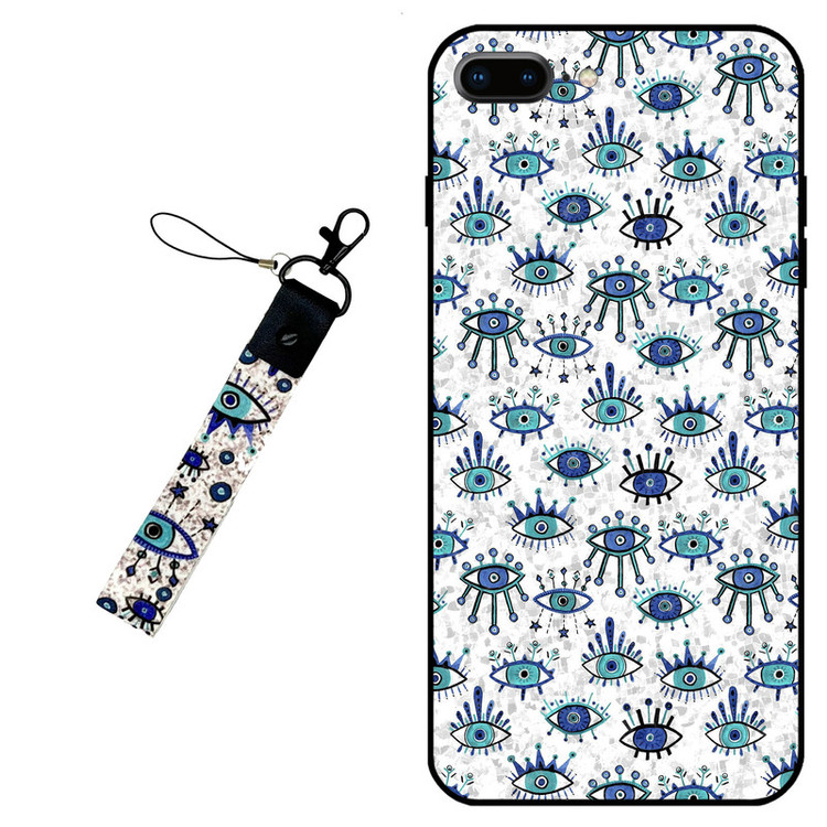 کاور مگافون طرح چشم نظر مدل 6464 مناسب برای گوشی موبایل اپل iPhone 7 Plus / 8 Plus به همراه بند مچی