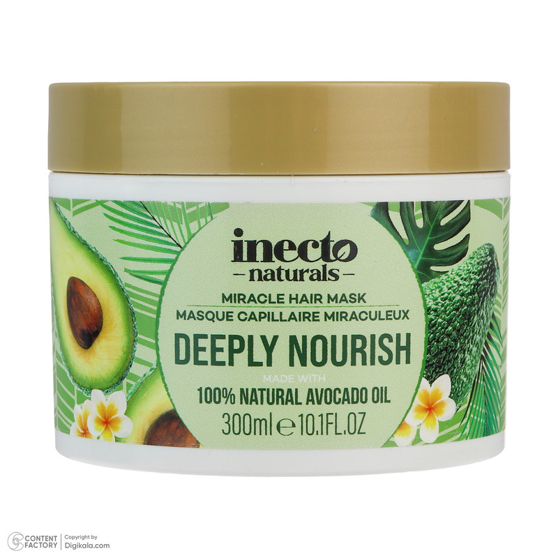 ماسک نرم کننده مو اینکتو نچرالز مدل Deeply Nourish مناسب برای موی خشک و آسیب دیده حجم 300 میلیلیتر
