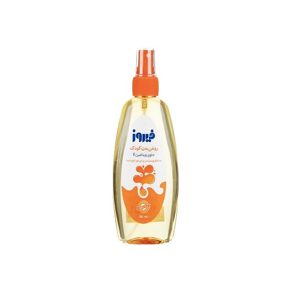 اسپری روغن بدن بچه فیروز مدل ویتامینه حجم 200 میلی لیتر و اسپری نرم کننده و باز کننده مو کودک فیروز مدل Olive حجم 300 میلی لیتر
