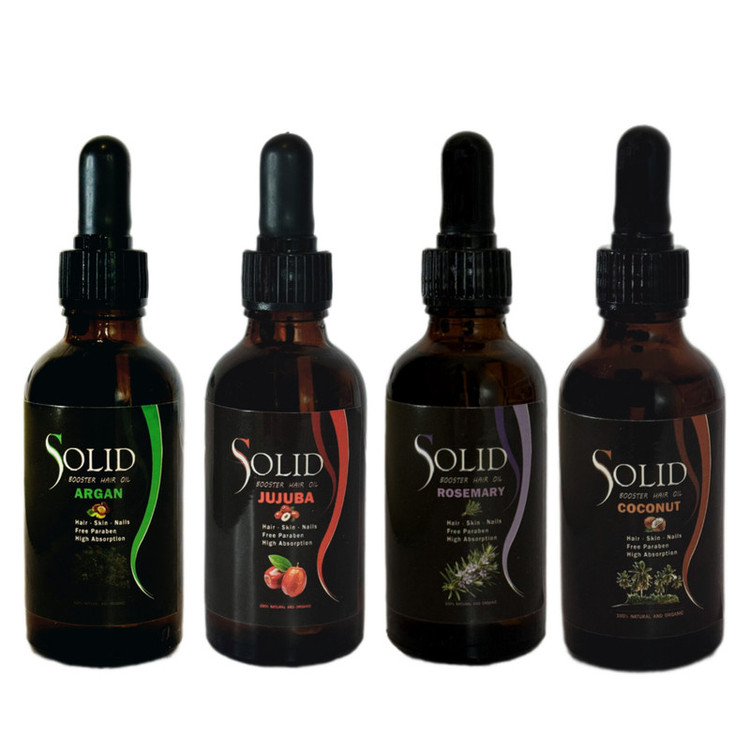 روغن نرمکننده سالید مدل آرگان, جوجوبا, رزماری و نارگیل مناسب برای انواع مو حجم 200 میلیلیتر مجموعه 4 عددی