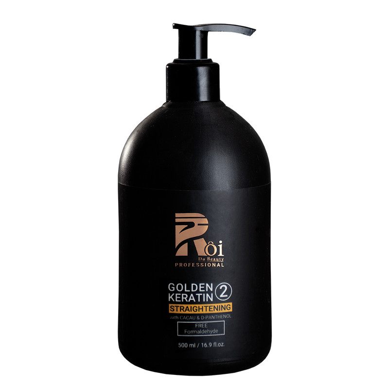 شامپو و نرم کننده مو روآ دو بیوتی مدل Golden Keratin-2 مناسب برای موی رنگ شده و خشک حجم 500 میلی لیتر