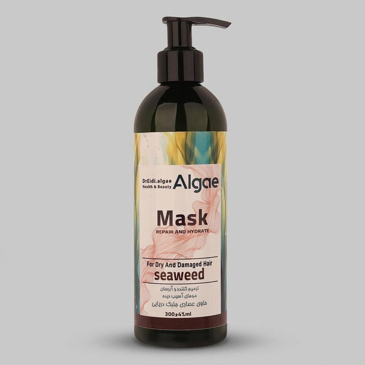 ماسک ترمیم کننده مو دکتر عیدی آلگا مدل Seaweed مناسب برای موهای خشک و آسیب دیده حجم 300 میلیلیتر