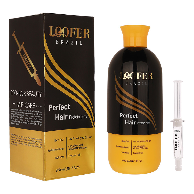ماسک صاف کننده مو لوفر مدل Protein Plex مناسب برای انواع مو حجم 800 میلیلیتر به همراه روغن آرگان حجم 10 میلیلیتر