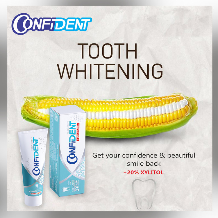 خمیر دندان کانفیدنت مدل Whitening-Max حجم 100 گرم مجموعه 2 عددی