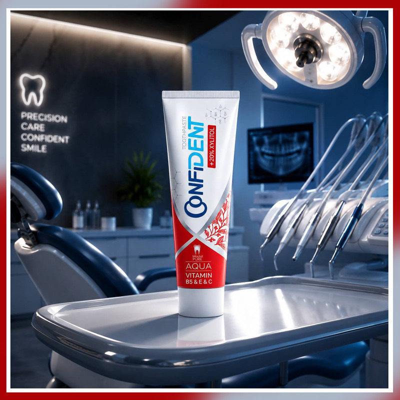 خمیر دندان ضد پوسیدگی کانفیدنت مدل Aqua-Pure03 مناسب برای انواع دندان حجم 100 میلی لیتر مجموعه 3 عددی