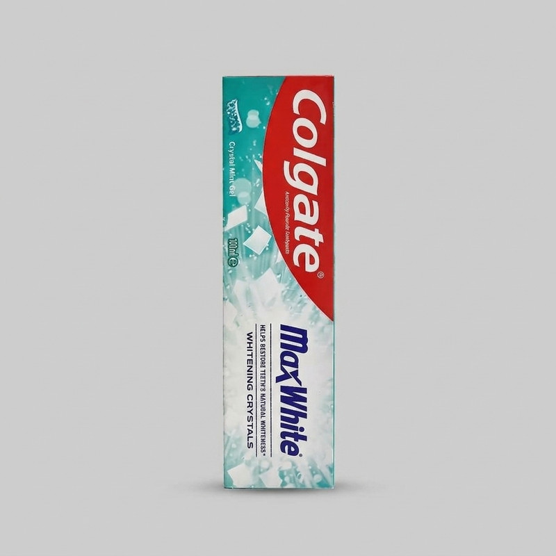 خمیر دندان سفیدکننده کلگیت مدل Max White حجم 100 میلیلیتر، حاوی سدیم لوریل سولفات، مناسب بزرگسالان و همه دندانها
