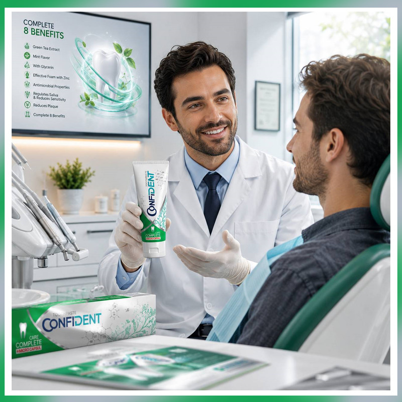 خمیر دندان محافظت از مینای دندان کانفیدنت مدل Complete Care012 حجم 70 میلی لیتر مجموعه 12 عددی