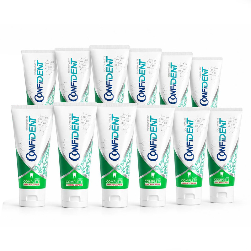 خمیر دندان محافظت از مینای دندان کانفیدنت مدل Complete Care012 حجم 70 میلی لیتر مجموعه 12 عددی