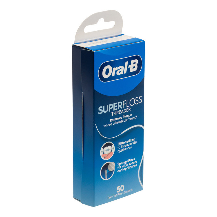 نخ دندان ارتودنسی اورال بی مدل Super Floss بسته 50 عددی