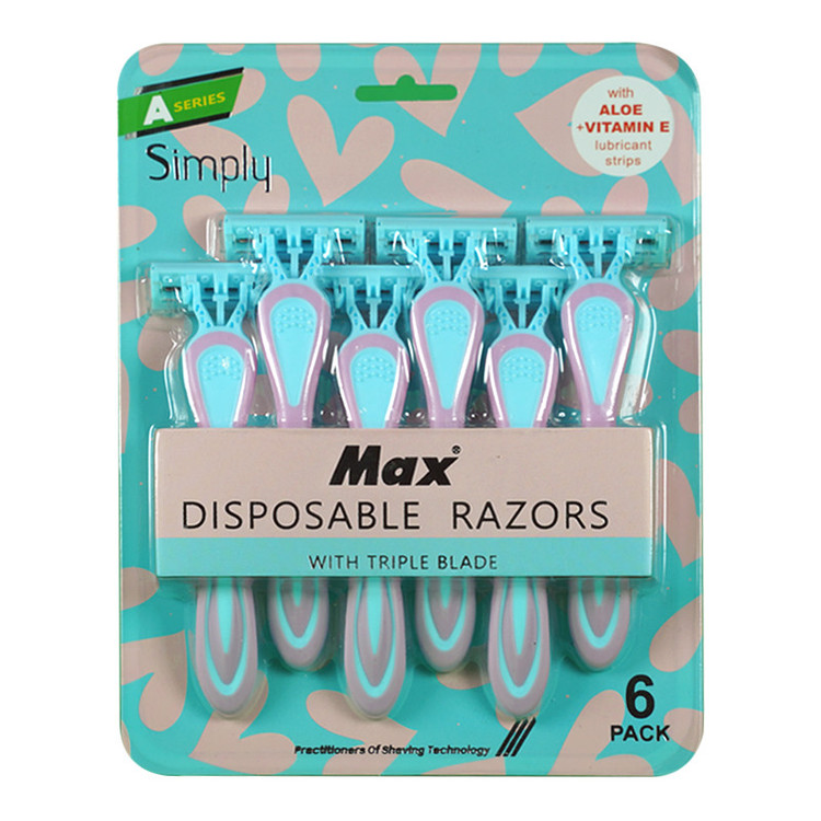 خودتراش مکس مدل DISPOSABLE RAZORS بسته 6 عددی